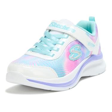 Imagem de SKECHERS Tênis feminino Aloha Dream, Branco/Multi, 11 Little Kid