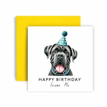 Imagem de Huxters Cartão de aniversário do cão - Cane Corso - Feliz aniversário para mãe e pai cachorro - Cartão de aniversário do cão para amigos família primeiro aniversário (Cane Corso)