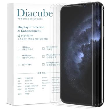 Imagem de Diacube Pacote com 3 protetores de tela fosco antirreflexo para iPhone 11/XR, filme PET EPU resistente a quebras, anti-impressão digital, toque sedoso, sem poeira e fácil instalação com gabarito de