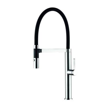 Imagem de Misturador Gourmet Harco Ponteira com Duplo Jato e Corpo Articulável Cromado/Black