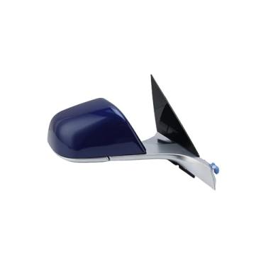Imagem de Conjunto de espelho retrovisor de 13 fios Deep Treasure Blue com espelho lateral de porta de concha Acessórios para carro, compatível com Tesla Model 3 M3 2017-2020(1pc left)