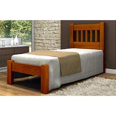 Imagem de Cama Solteirão (Solteiro Extra) Pérola de Madeira Maciça Tauari - Cor Mel