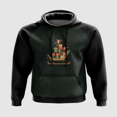 Imagem de Blusa com Capuz Elfos do Papai Noel no Trenó - A Fabriqueta, M