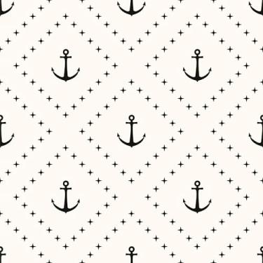 Imagem de Papel De Parede 10m Adesivo Pastel Âncoras Estrela