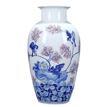 Imagem de Vaso Vaso de Cerâmica Chinesa Moderna Decoração de Sala de Estar Decoração de Garrafa de Porcelana Feito à Mão Vaso de flores