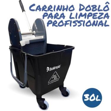 Imagem de Carrinho de Limpeza Balde Espremedor De Água 30 Litros - Bralimpia