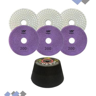 Imagem de Kit 3 Lixa+Rebolo P/ mármores travertino - Anker do Brasil