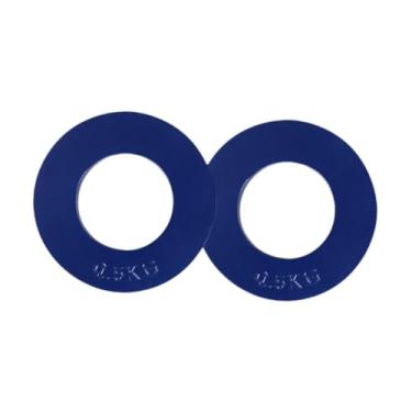 Imagem de Colaxi 2x placas de peso micro -peso fracionário mudam de peso à prova de peso 3,86 "diâmetro de pesos extras placas adicionais para o padrão de academia, Azul 0.5 Kg