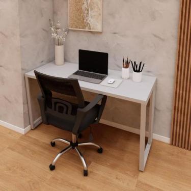 Imagem de Escrivaninha Industrial 135cm x 60cm Cinza Pés em Metal F5 - F5 Office