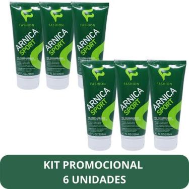 Imagem de Gel Massageador Fashion Arnica Sport Bisnaga 200ml Kit 6 Unidades - Fa