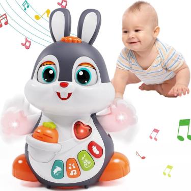 Imagem de Coelhinho da Páscoa musical Toy Wanonoo Dancing Crawling Tummy Time