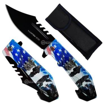 Imagem de Canivete Semiautomático Leve com Lâmina de 9,5cm e Sistema de Abertura