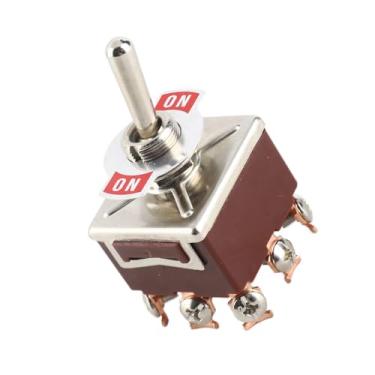 Imagem de 2 Posição Interruptor de Alternância 3pdt 9 Pino 12mm 15a/250vac Rocker Altern Switch de do Ouro Com Terminais de Parafuso Aplicáveis ​​a Automóveis e Controle Industrial