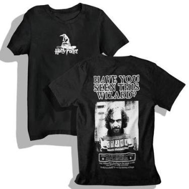 Imagem de Camisa Harry Potter Relíquias Varinha Mágica Azkaban Sirius Black Dobb
