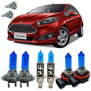 Imagem de Kit Super Branca 8500k New Fiesta Nacional 2015 A 2020 + T10 - Cinoy/Q