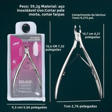 Imagem de Tesoura De Cutícula Em Formato Russo De Aço Inoxidável Para Remoção De