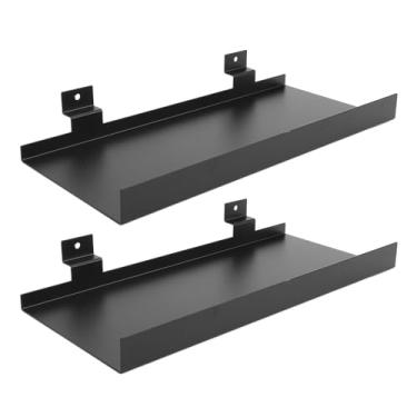 Imagem de 2 peças de prateleira montada na parede, Prateleira flutuante de metal moderna de 25x11cm para estatuetas, artesanato, Expositor de para quarto, sala de estar, cozinha