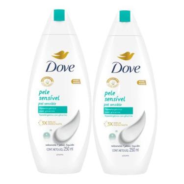 Imagem de Kit 2 Sabonete Líquido Dove Pele Sensível 250ml