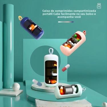 Imagem de Portátil Mini 3 Grades Organizador De Comprimidos Semanal Caso De Arma