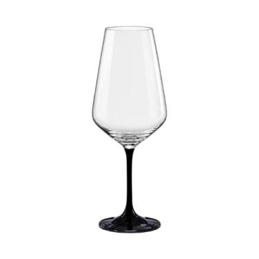 Imagem de Taça de Cristal Bohemia Para Vinho 550 ml Preta Sandra 1 Peça - Bohemi