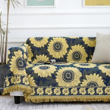 Imagem de 5JJJLOOOPP Capa de sofá grande retangular de girassol azul multicapa estilo 1 cor 6 90 * 150 cm 2 lugares (cor 3 90 * 240 cm)