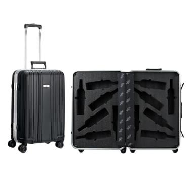 Imagem de Mala de alumínio para garrafa de vinho | comporta 12 garrafas padrão de 750 ml | Estojo universal para bagagem de avião, bolsa com rodas aprovada pela TSA para profissionais e consumidores, presente