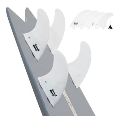 Imagem de Quilhas Surf Quadriquilhas Rígidas Jogo Sf1 Soulfins Preto 4 Quilhas Laterais Shortboard Fish Pranchas de Surf Longboard Sup + Chavinha de Quilha - Quilha Rígidas Surf (Branco)
