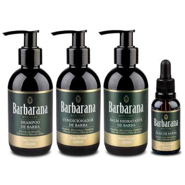 Imagem de Kit Shampoo + Condicionador + Balm + Óleo para Barba Deep Forest Barba
