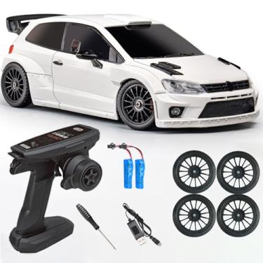 Imagem de LD2801 Mini RC Drift Car 1/28 Scale RTR Remote Control 4WD Racing Cars with 4PCS Drift Tires and LED Searchlight for Hobby Gift (White)