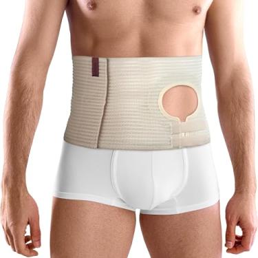 Imagem de ORTONYX Cinto de Ostomia Abdominal para Homens E Mulheres, Cuidados Pós-Operatórios Após Cirurgia de Colostomia E Ileostomia, Bolsa de Estoma Ajustável com Orifício/Bege L-Xxl