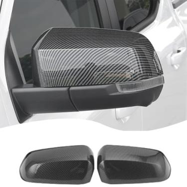 Imagem de Capa de espelho retrovisor, para Ford Ranger 2024 2025 2026 - Acessórios de capa de seta de fibra de carbono (estilo adesivo OEM)