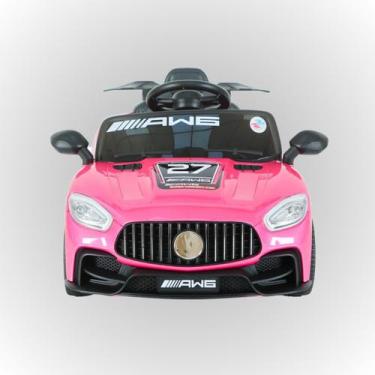 Imagem de Carrinho Elétrico Infantil 6V Rosa Uni Toys com Bateria Recarregável e