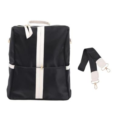 Imagem de Backpack de Couro Backpack, Mochila de Couro PU de Grande Capacidade para Mulheres, Bolsa de Mochila Casual e Casual para Viagens de Trabalho (Preto)