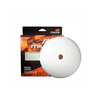 Imagem de Boina Espuma Branca Lustro 6 Pol Roto Orbital Macia Mills