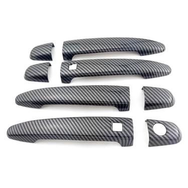 Imagem de Dakitita Acabamento de maçaneta de porta colorida de fibra de carbono ABS para Toyota Camry XV40 2007-2011 Avalon X30 2006-2012 Sienna 2004-2010 Tacoma 2005-2011 acessórios decoração exterior (2 furos
