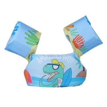 Imagem de Colete Salva Vidas Infantil Kids Bóia De Braço Não Fura (T-rex)