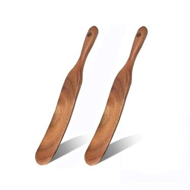 Imagem de Espátula de madeira para iniciantes de fermento – batedor de massa, utensílio de cozimento e cozinha, raspador de pote para alcançar o fundo dos recipientes, bastão de agitação e espalhador para