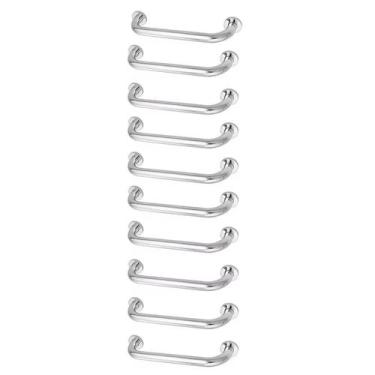 Imagem de Alça de Apoio 30cm Kit 10 Unidades Inox Barra Deficiente Cadeirante Id