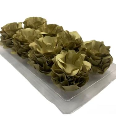 Imagem de Kit 40 Forminhas Para Doces Finos Formato Flor Para Festa Casamento Aniversário Batizado(AZUL CLARO)