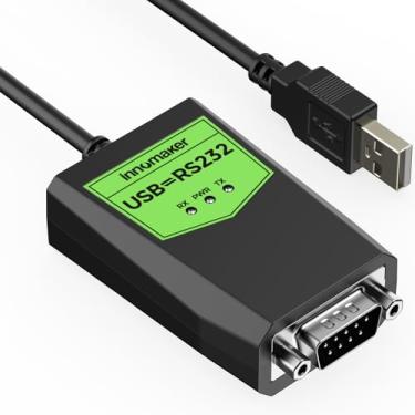 Imagem de innomaker Cabo serial USB para macho DB9 FTDI FT230 chip USB para RS232 conversor adaptador de fonte de alimentação de sinal de isolamento suporta Windows 11,10 XP, Mac Os, Android, Linux