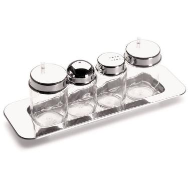 Imagem de Galheteiro Forma Retangular 5 Peças Inox