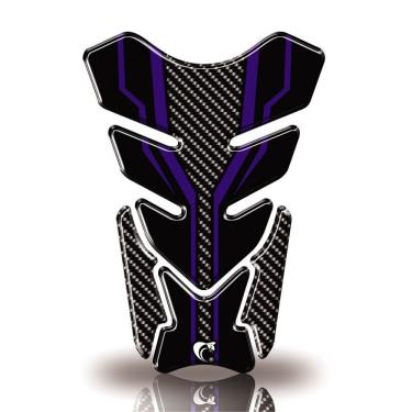 Imagem de Protetor De Tanque Adesivo Moto Cg Twister Cb Factor Fazer Gsx-S Carbono Azul