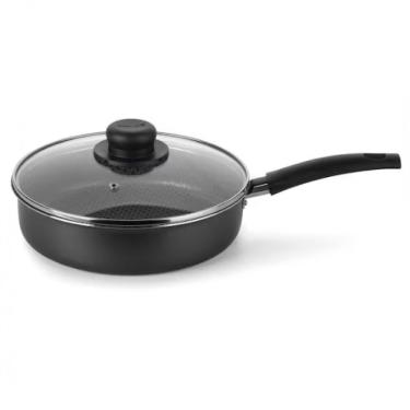 Imagem de Frigideira Alta Multiflon Gourmet Com Antiaderente Ultra 7 Com Tampa 24 Cm Preto