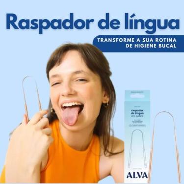 Imagem de Raspador De Lingua Alva Higiene Pessoal 100 Cobre