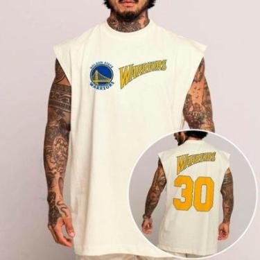 Imagem de Camiseta Regata Algodão Machão Oversized Abstract Basquete Arte Time Moda-Unissex