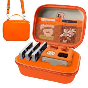 Imagem de Roseliya Capa Compatível Com Yoto Mini Kids Bluetooth Audio Player, Suporte De Viagem Para Alto-Falante Infantil, Toca Histórias, Música, Podcast, Rádio, Cartões (Apenas Bolsa) - (Laranja)