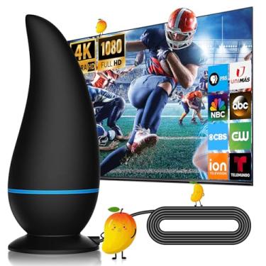 Imagem de honiitaa Antena De Tv Interna 2025 - 8K 4K 1080P Hd Digital Externa, Alcance Mais 1200 Km, Sinal Amplificado, Recepção Cabo Coaxial 9,7 M, Para Canais Locais Inteligentes, Antigos E Gratuitos