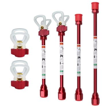 Imagem de TUDUD 4 Peças De Extensão Ponta Pistola Pintura Sem Ar, Hastes Pulverização, Vareta Com Protetores Bico, 7,87", 9,84", 11,81", 19,69"