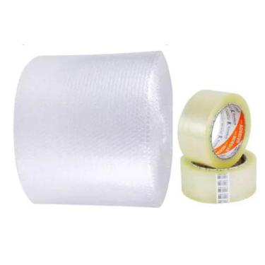 Imagem de Kit Plástico Bolha Bobina Grande 40x100m + 2 Fita 45x100 - Plastlami