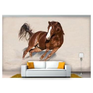 Imagem de Papel De Parede Animais Cavalo Campo Areia 3D Anm189 - Você Decora